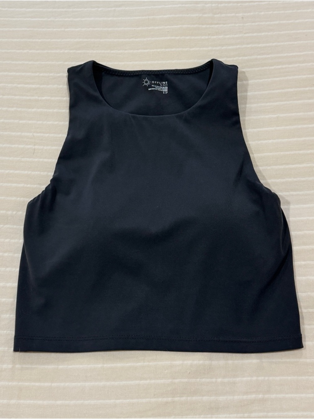 OFFLINE by Arie Dark Gray Real Me XTRA High Neck Longline Sports Bra